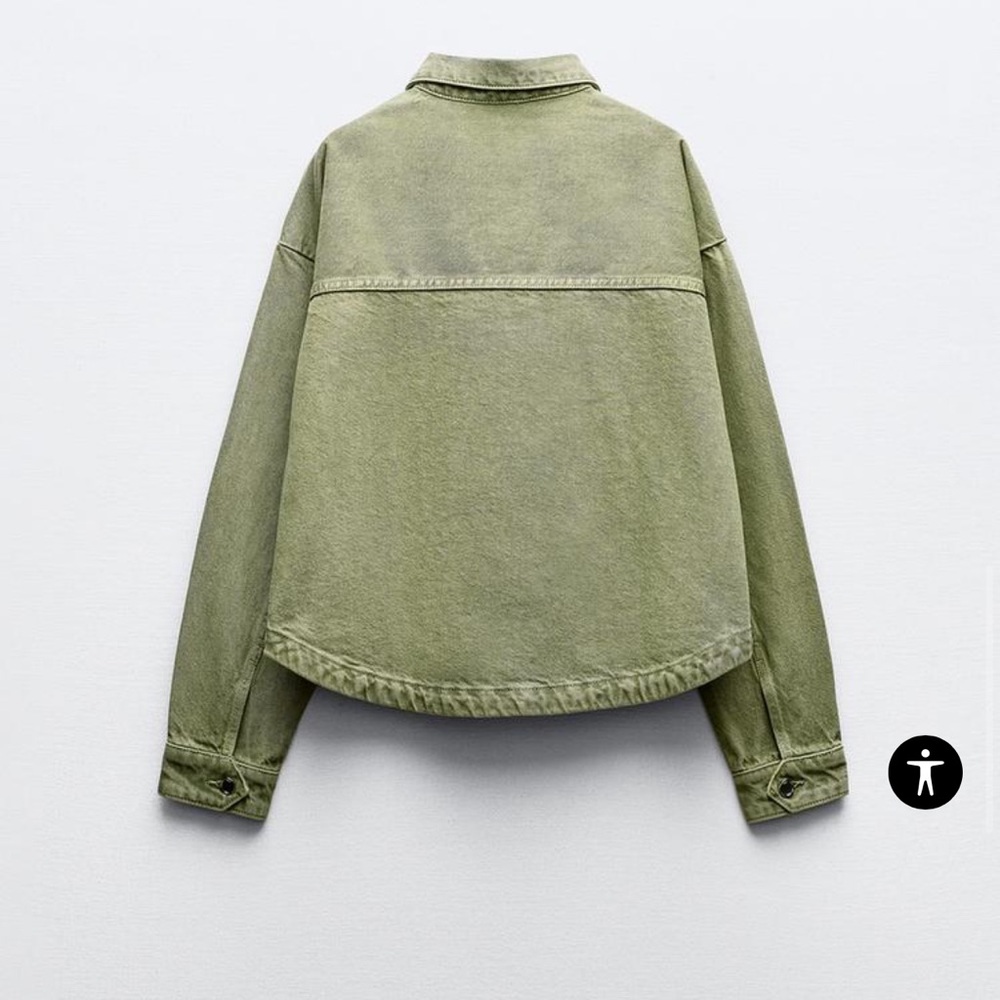 Green Zara Denim Jacket